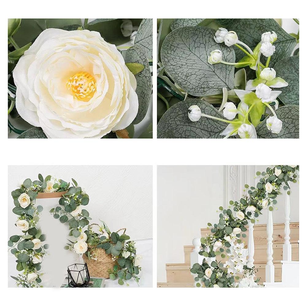 Für Veranstaltungen Für Heimdeko Seidenblumenranke Realistische Blumendeko Kaminsims-Ausstellung Tisch-Mittelstück Organisches Formdesign