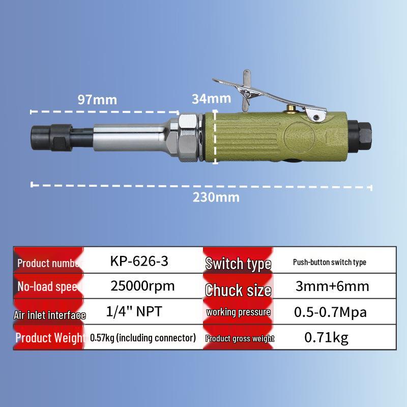Gaobao Ultra-Long Pneumatic Engraver and Grinder