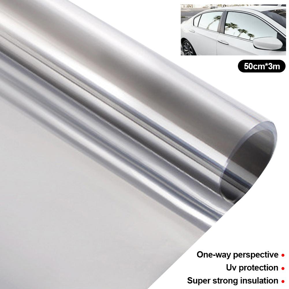 

Новый 1 рулон 50*300 см Самоклеящаяся тонировочная пленка для окон автомобиля 15%VLT Пленка для конфиденциальности Изолирует УФ-лучи Необрезанное Стекло Окон Стикер Серебристый 50x300cm