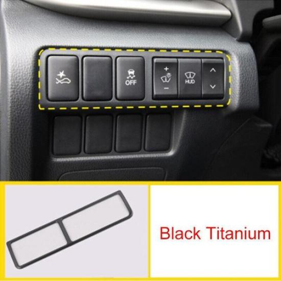 Black Steel Headlight Switch Control Frame For Mitsubishi Eclipse Cross 18-