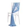 2pcs Chiffon Chair Sashes Wedding Chair Decoration 20x250cm for Wedding Aisle Party Banquet Event Baby Shower