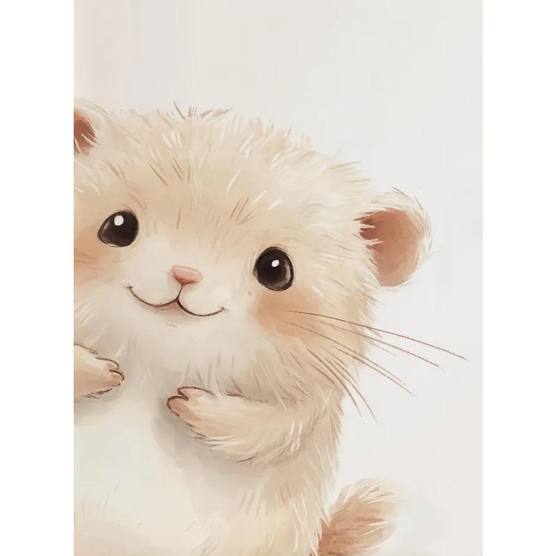 Cute Watercolor Animals Bunny Hamster Koala Zebra Posters Canvas Printing Modern Wall Art Picture for Kidy Room Home Decor Gifts