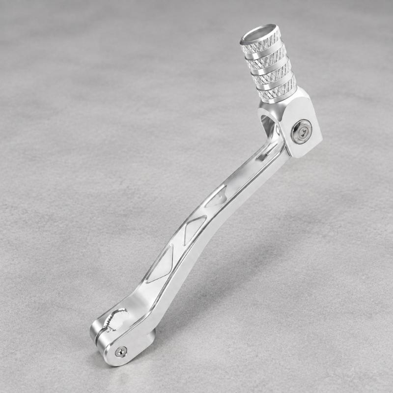 Motorcycle Transmission Gear Shifter Lever with Textured Peg and Metal Body for Replacement Installation Tasks