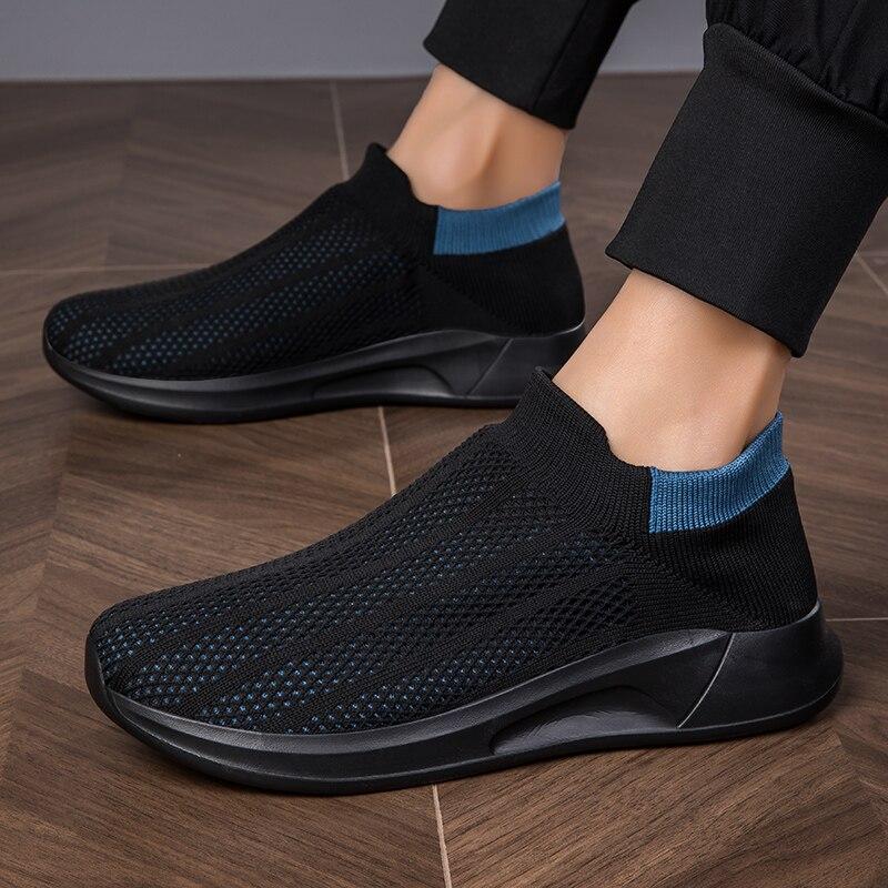 Men's Running Shoes Ultra-light Breathable Walking Shoes Non-slip Casual Sneakers Mesh Women's Slip-on Leisure Shoes