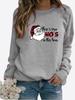 2023 Winter Women's Printed Tops T-shirt Ladies Round Neck Long Sleeve Casual Sweatshirt Plus Size Blouse