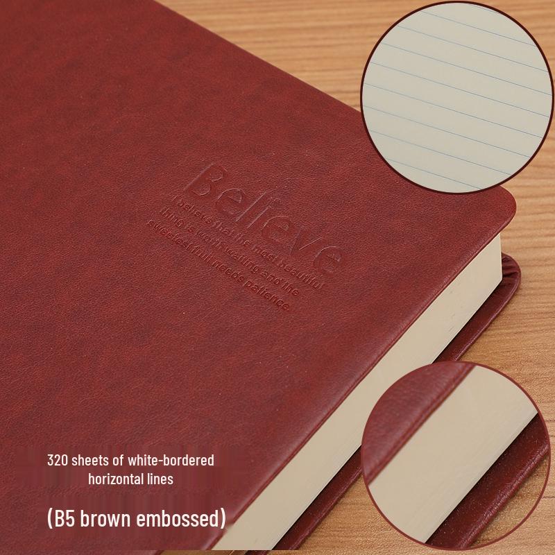 Bardzo gruby retro europejski skórzany notatnik-planer