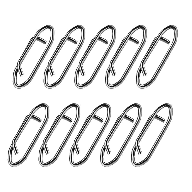 50Pcs Power Fishing Clip Fast Snaps Speed Clip Fishing Clip Connectors Stainless Steel Fast Change Connector