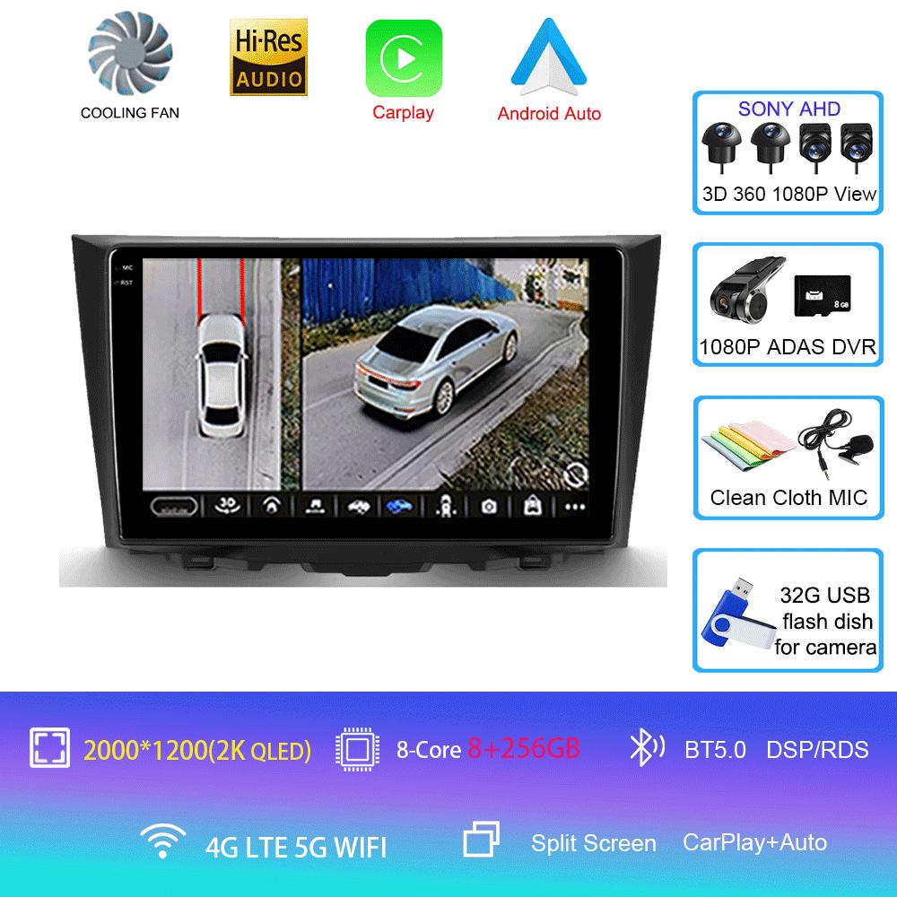Car Radio Android 14 CarPlay Auto WIFI+4G For Suzuki Kizashi 2009 - 2015 GPS Navigation Stereo Multimedia Video Player Head Unit