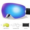 SKI Goggles Anti-Fog Snowboard UV400 Outdoor Sports Snowmobile Ski Mask Men Women Glasses with Replacement Lens Free Gifts