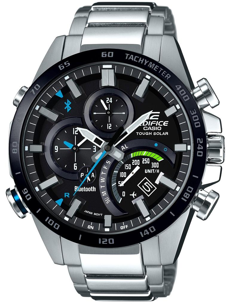 Casio Edifice Watch with Smartphone Silver Link, EQB-501XDB-1AJF,
