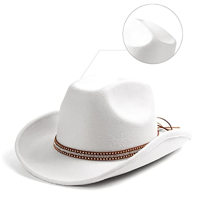 Cowboy Hat Wide Brim Knight Hat for Disco House Cocktail Parties Vacation Simple Style for Comedian Actor