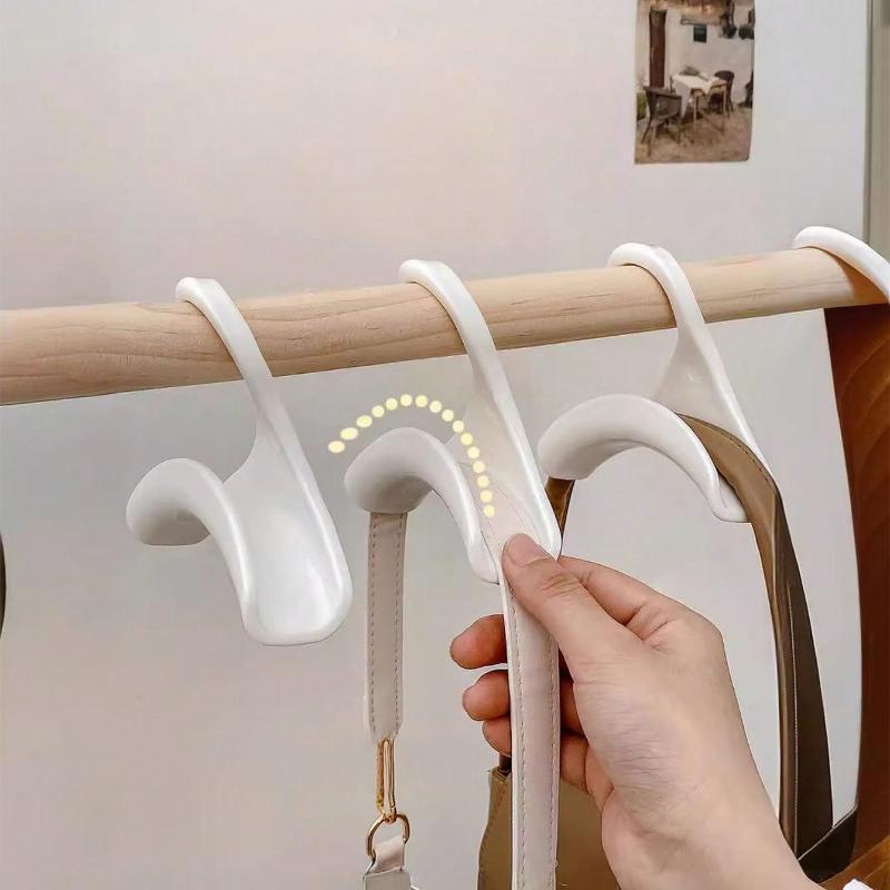 

1pcs Purse Hanger Hook Acrylic Hanger Handbag Tote Bag Rack Holder Closet Organizer Storage Satchels Purses Handbags Tote Holder Home Bathroom Decor 1pcs белый
