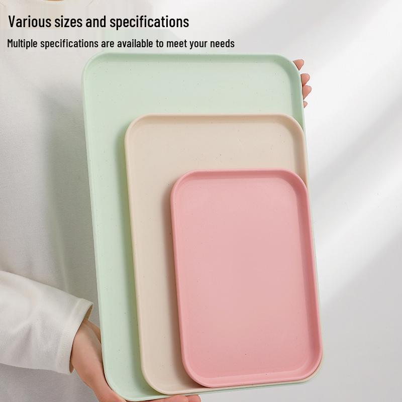 Obdélnový plastový tác v severském stylu pro rychlé občerstvení, mateřskou školu, domácnost a catering