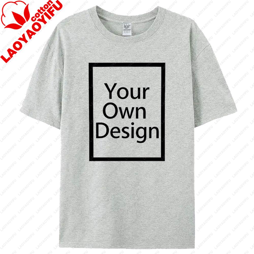 Customized Cotton Personalized Printed Shortsleeved Tshirt DIY Your Favorite Pattern or Logo 100 Cotton Top