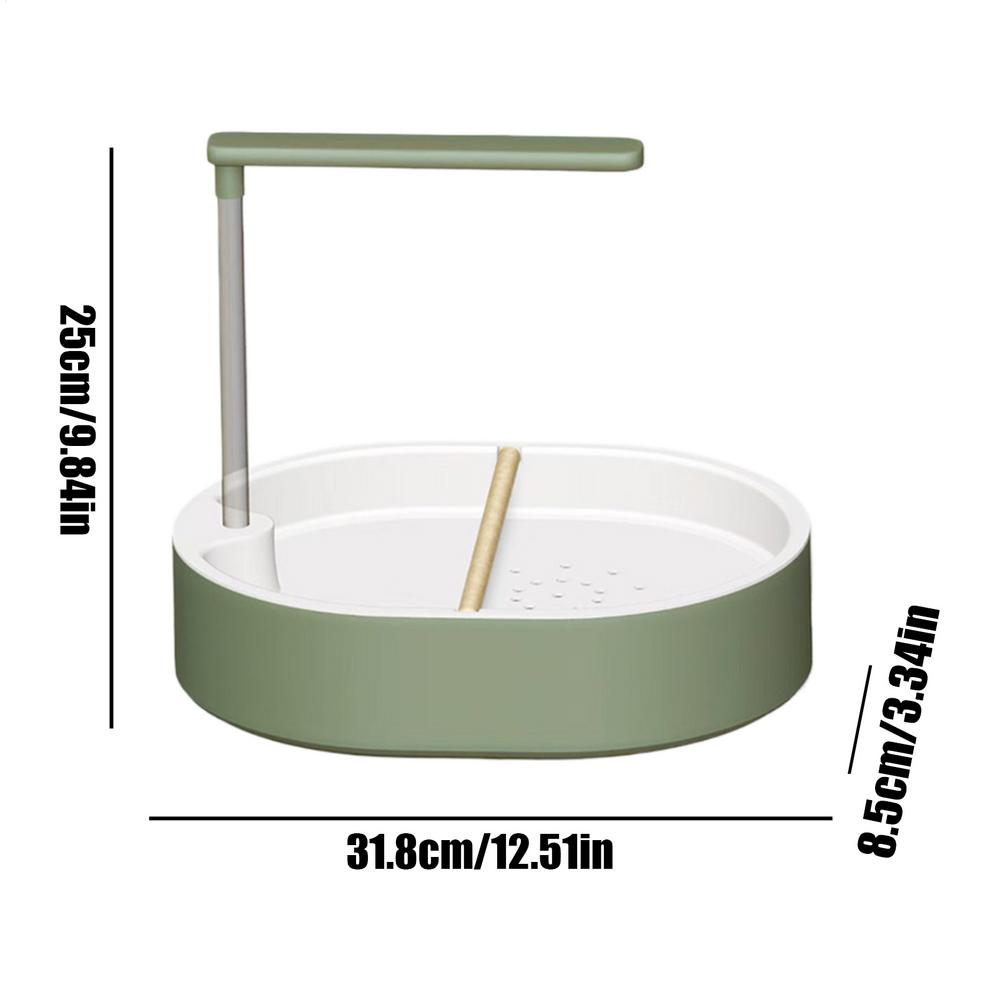 Bird Bath for Cage 26-Hole Bird Automatic Flowing Bathtub Auto Circulating Cockatiel Shower for Parrot Cockatiel Parakeet