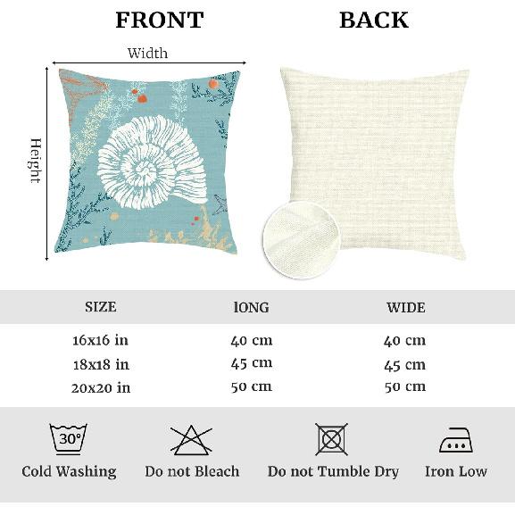 Summer Blue Nautical Throw Pillow Covers 18x18 Inch Set of 4 Ocean Lighthouse Starfish Seashell Cushion Covers Home Decor for Couch Cushion Cases