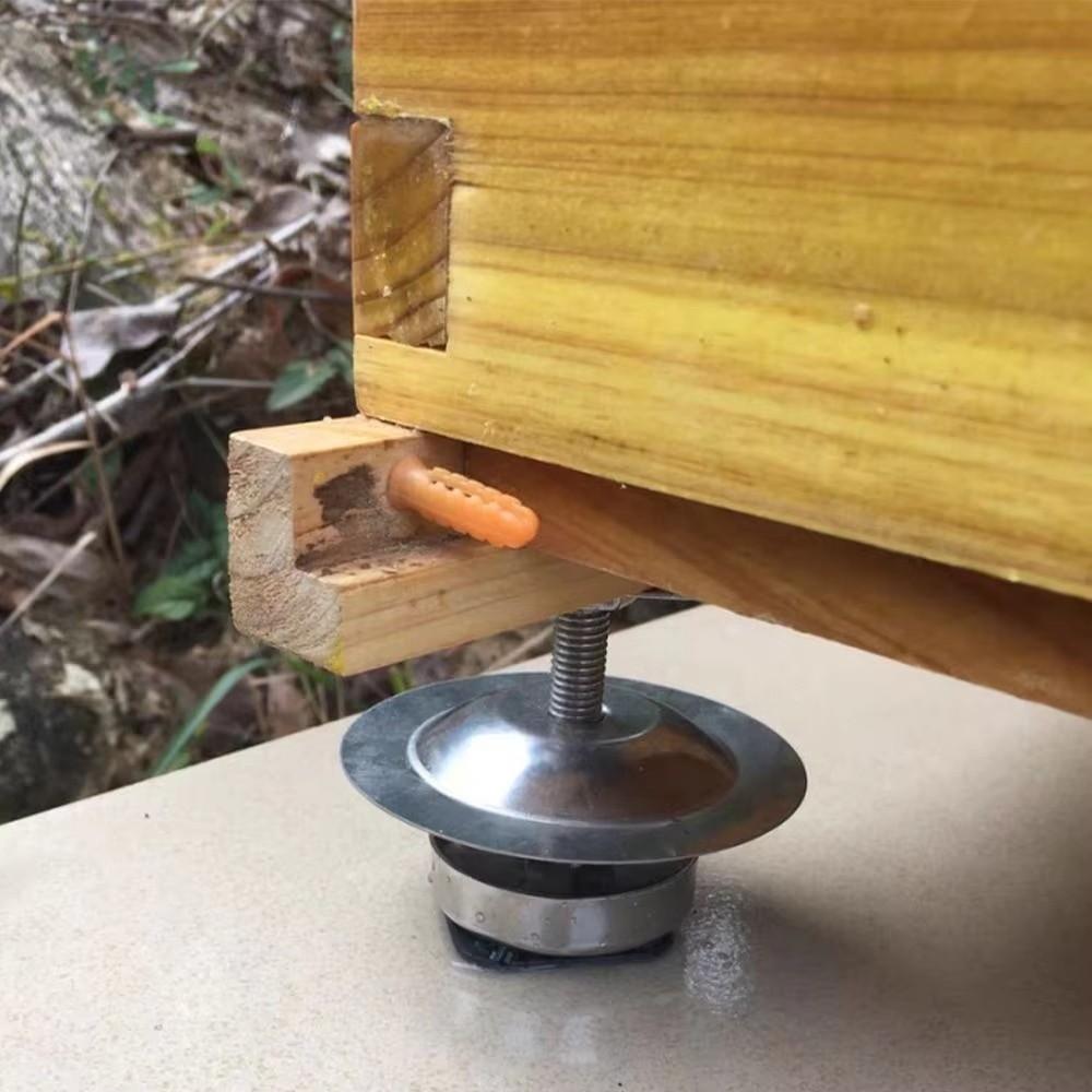Durable Ant-Proof Beehive Stand Feet Adjustable Stainless Steel Hive Feet Sturdy Hive Stand Beekeeping Accessories
