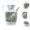 300ml Glass Teapot Cold Water Kettle, Portable Iced Tea Pitcher, Clear Kettle for Flower Tea,
