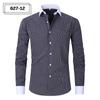Men's Pocketed Striped Shirt: Business Commute, Crease-Resistant, Long-Sleeved, Plus Size