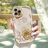 Phone Case: 2D Flat Design Suitable for iPhone 18 17 16 15 14 13 Pro Protective Case, Bee and Capybara Pattern, Perfect Christmas and Halloween Holida