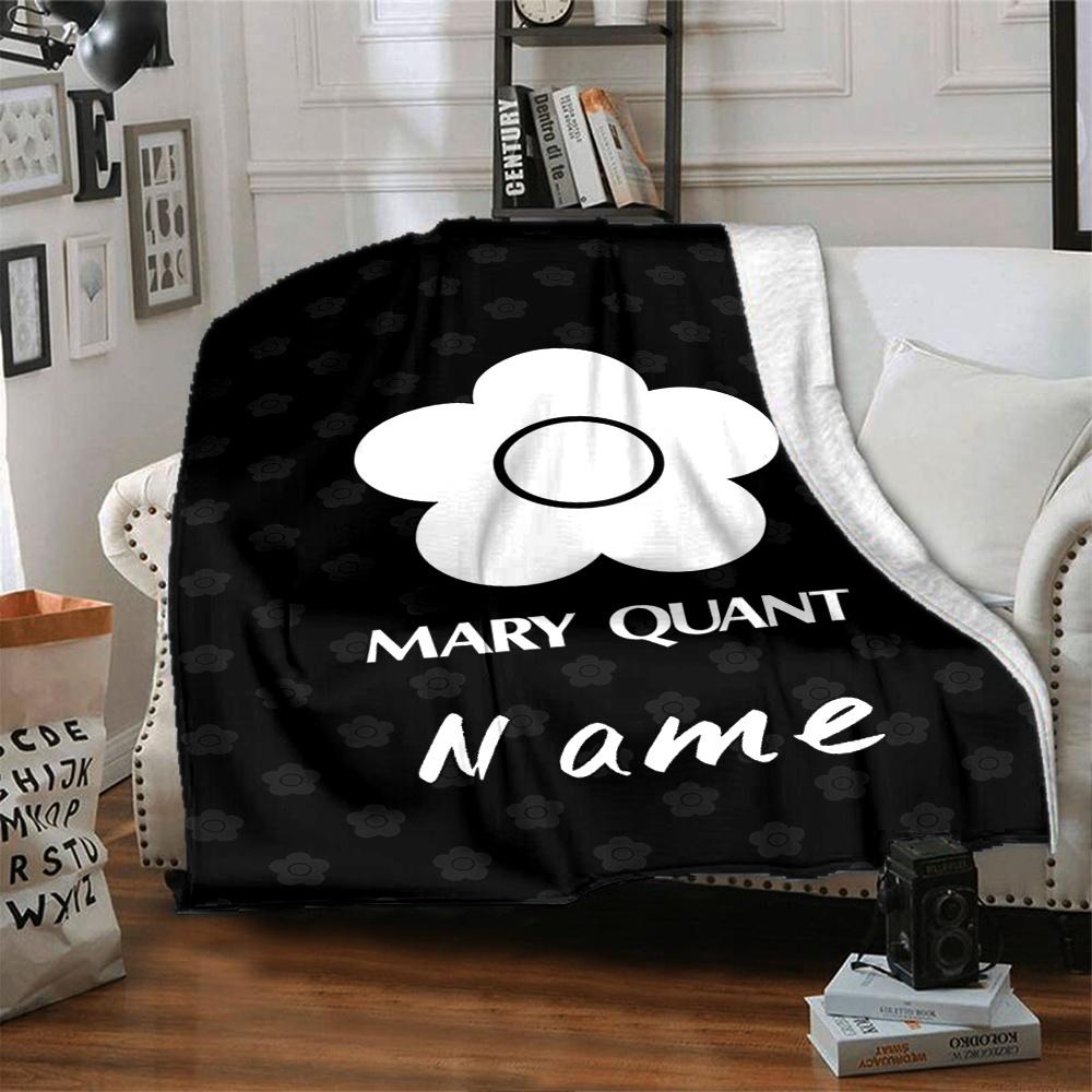 Mary Quant Flower Pattern Blanket Lightweight Blanket For Sofa Bed Travel Camping Living Room Office Sofa Chair And Bed Digital Printed Fleece Blanket
