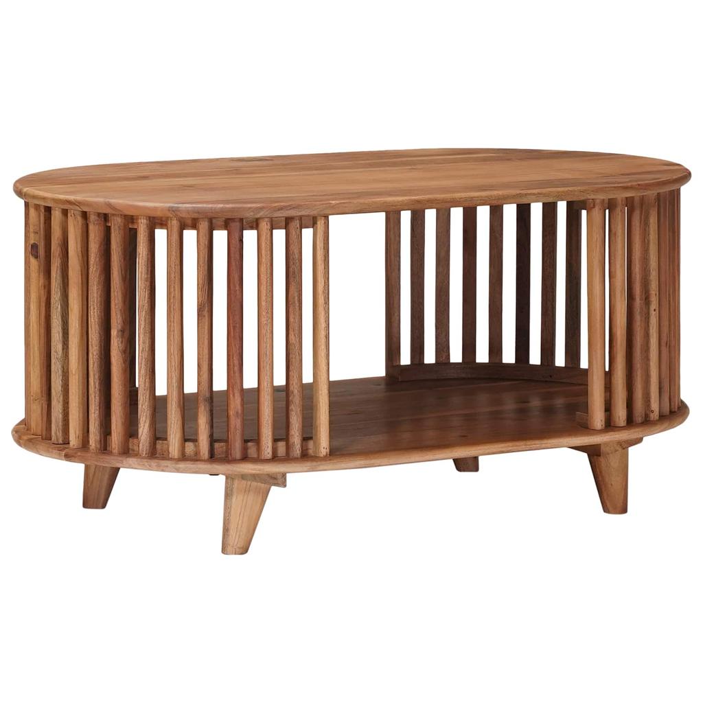 Handcrafted Coffee Table Teak Brown 85 X 50 X 40 Cm