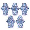 5pcs Washable Cotton Menstrual Pad Cute Cartoon Pattern Reusable Sanitary PadsM