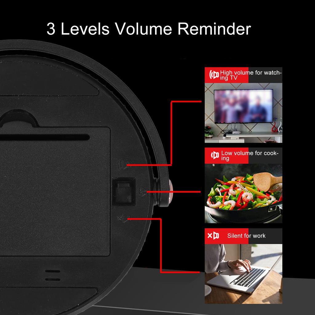 Electronic Timer with Stand Digital Display Magnetic Time Manager Timer for   Kitchen