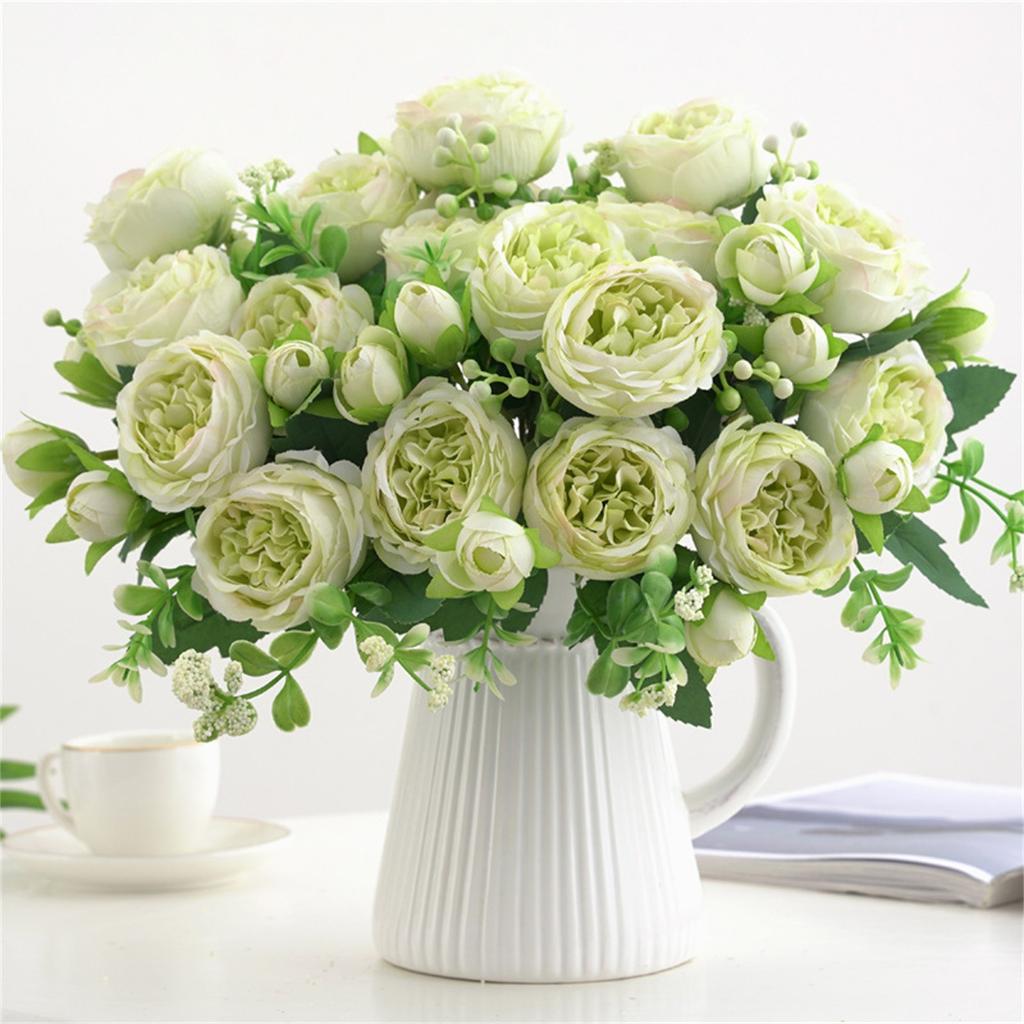 Herbst Künstliche Pfingstrose Blume Seidenrose Brautstrauß Hochzeit Zuhause Valentinstag Deko Accessoires Geschenk Kunstpflanze Hortensie