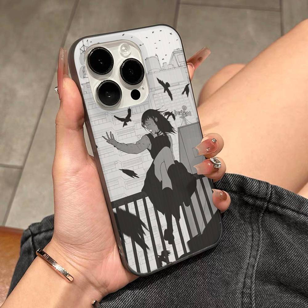 Asa Mitaka Chainsaw Man Anime Manga Handyhülle Für IPhone 16 15 17 Pro 11 12 13 14 Pro Max Plus Weiche Wellen-Silikonhülle