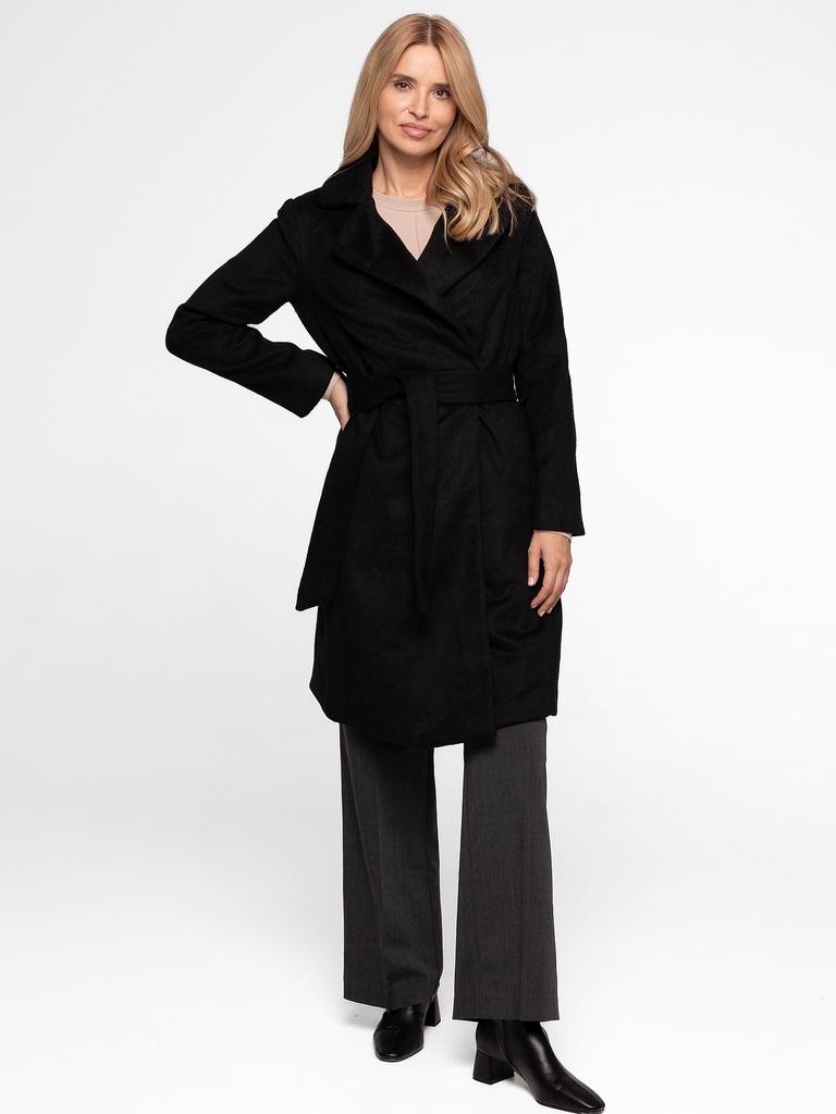 CLASSIC LONG WOMEN' COAT WITH TIES
