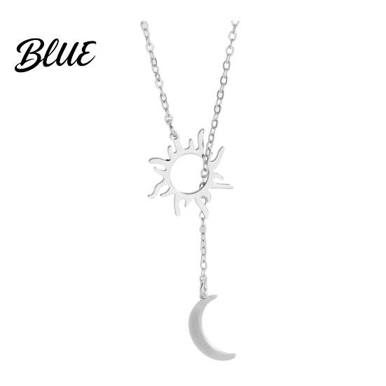 Retro Necklace Sun And Moon for Women Plated Y Romantic