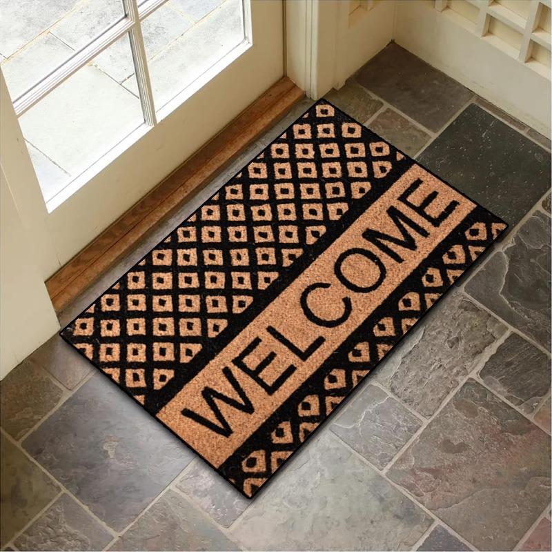 

VIKAMA Stone Wood Grain Crystal Velvet Floor Mats Entryway Door Mats Entry Non-Slip Foot Mats Home Decoration Small Rugs Carpet 40X60CM(1.3X2FT