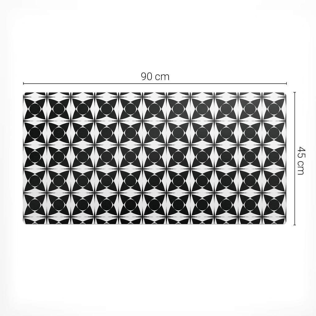 Mata Ochronna Na Blat Do Firmy Biura Pracy Geometryczny Wzór Retro 90X45 Cm