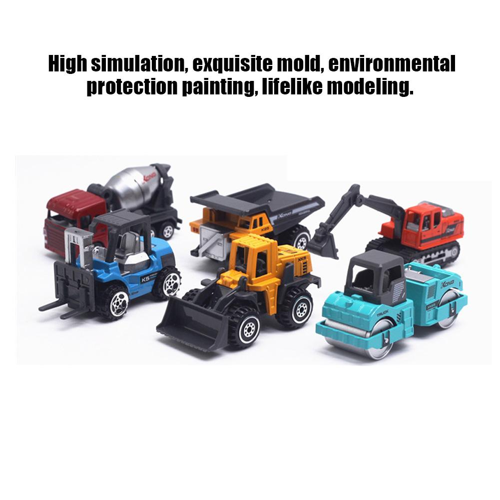 1/64 Mini Alloy Truck Engineering RC Car Toys Model Set for Children Gift Home Decorationmodern