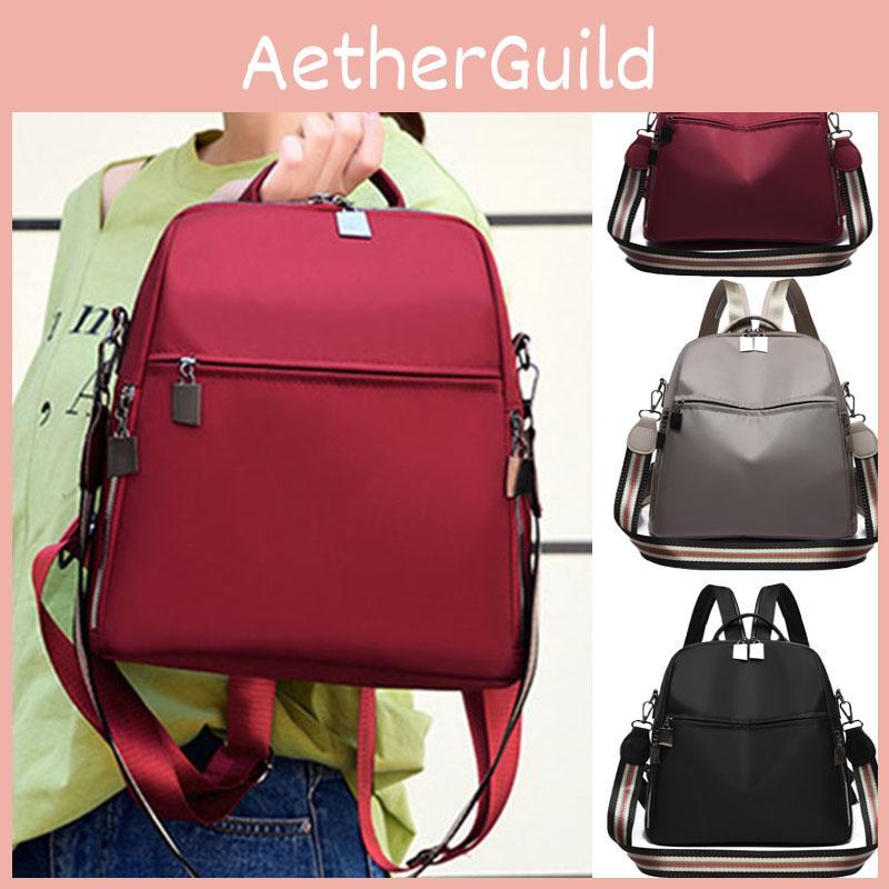 Women's Simple Style Wear Resistant Oxford Cloth Backpack With Soft Material