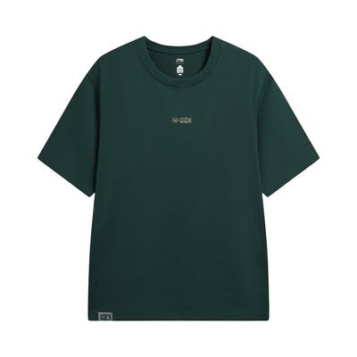 Li-Ning Loose Fit Short Sleeve Round Neck Letter Graphic Couple T-Shirt Unisex Tops AHSW407-3
