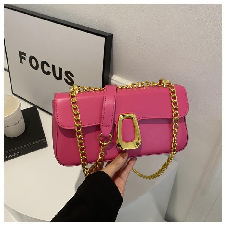 Trendy Casual 2023 Small Square Chain Bag Urban Minimalist Style Soft Pu Material роза розовый