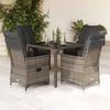 Vidaxl 5-Cz. Garden Furniture Set With Cushions, Grey, PE Rattan