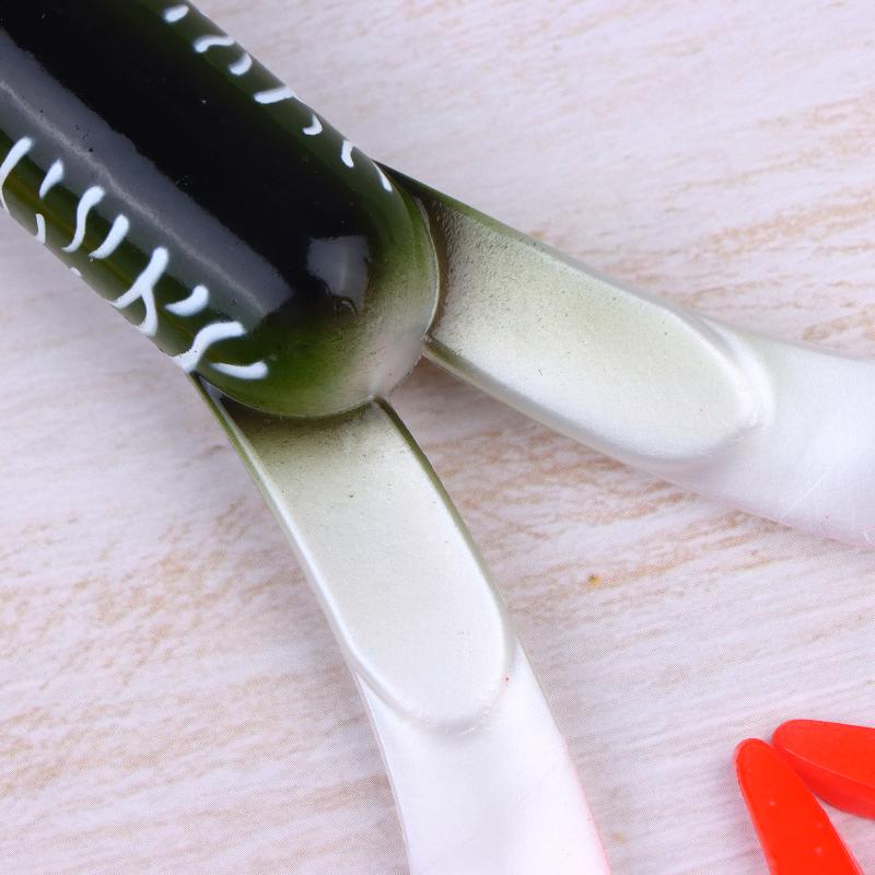 2Pcs/Set 175Mm 36.7G Twin Tail Trailer Silicone Soft Fishing Lure Trailer Worm Bait Soft Lure For Perch Zander Pike Fish