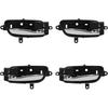 ECCPP Interior Door Handles 2013-2017 for Nissan for Altima Outer Replacement Driver Passenger Door Handles 4pcs Black 806713TA0D, 806403NA0A