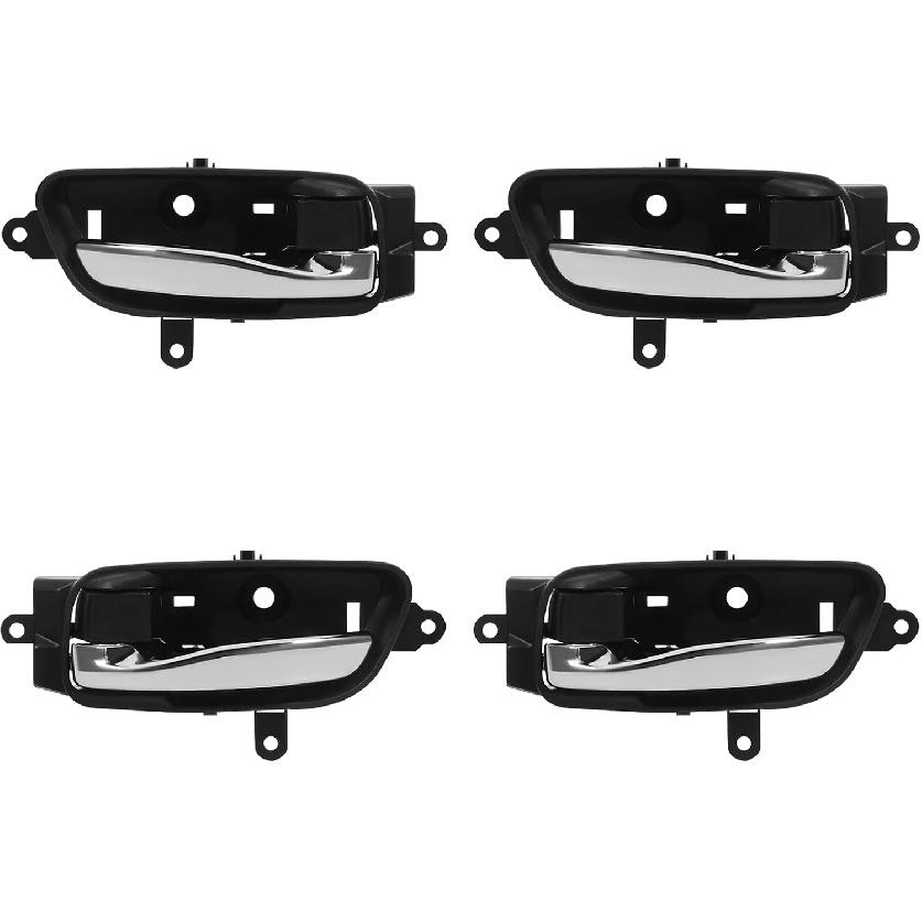 ECCPP Interior Door Handles 2013-2017 for Nissan for Altima Outer Replacement Driver Passenger Door Handles 4pcs Black 806713TA0D, 806403NA0A