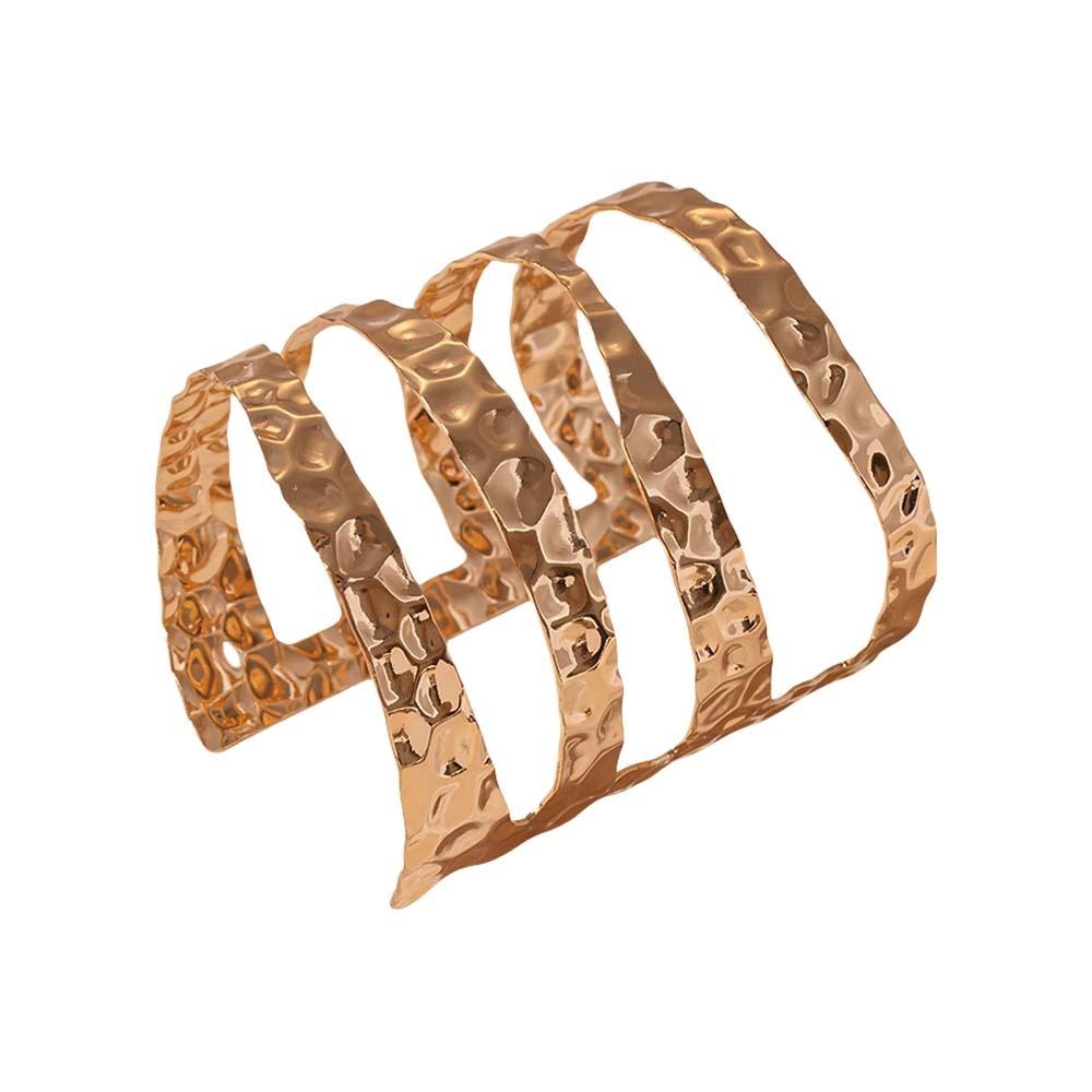 Geometry Wave Line Women Cuff Bangle Zinc Zinc Alloy Bohemian Bracelet Ins Fashion Metal Arm Cuff  Women