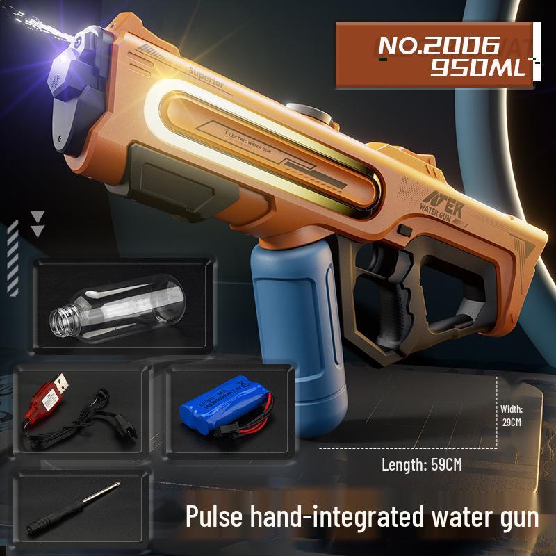 

Автоматический импульсный электрический водяной пистолет с подсветкой для детей - Уличная игрушка для брызг