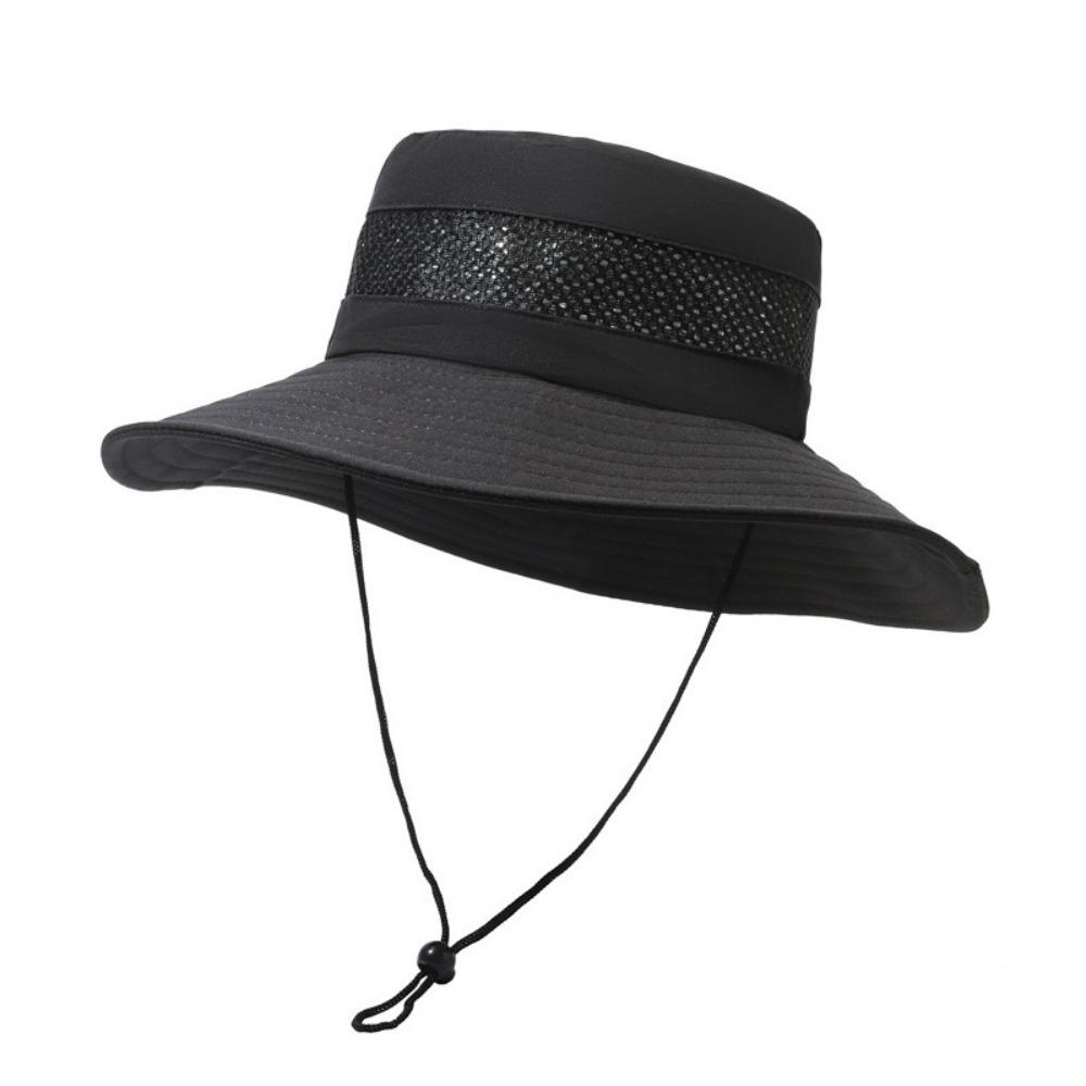 Fashion Trendy Bucket Hat Anti-Sun Anti-UV Fishing Cap Breathable Adjustable Beach Hat Gift