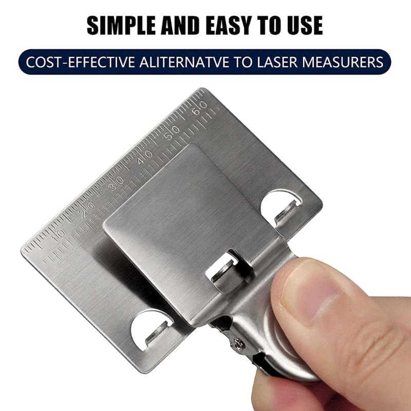 Measuring Tape Clip Tool Corners Clamp Holder- Precision Measuring Tools Fixed Ruler- Mark Tools for Most Tape Measures