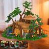 Medieval Forest Treehouse Blocks Model: Jungle Cabin Lighting Toy