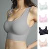 Seamless Plus Size Padded Sports Bra With Breathable Elastic And U Back Design