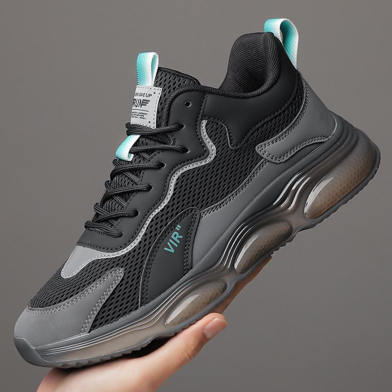 

Fashion High Quality 2025 Men‘s Sneakers Elasticity Air-cushion Running Shoes Platform Man Tennis Sneakers Non Slip Casual Walking Shoes 39 чёрный