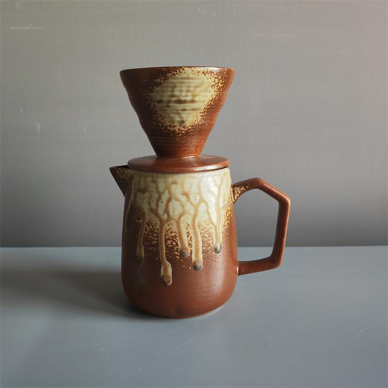 Ceramic Hand Brewed Coffee Pot Set V60 Coffee Filter, Ceramic Filter Cup Coffee Pot Hot Sale Sharing Pot